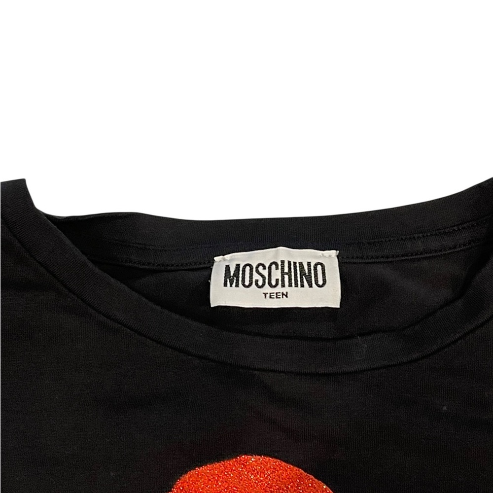 Moschino Black Crop Top with Red Heart - Picture 8 of 8
